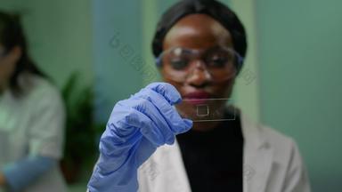 非洲植物学家女人遗传测试样本生物实验